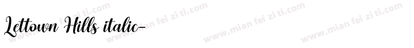Lettown Hills italic字体转换